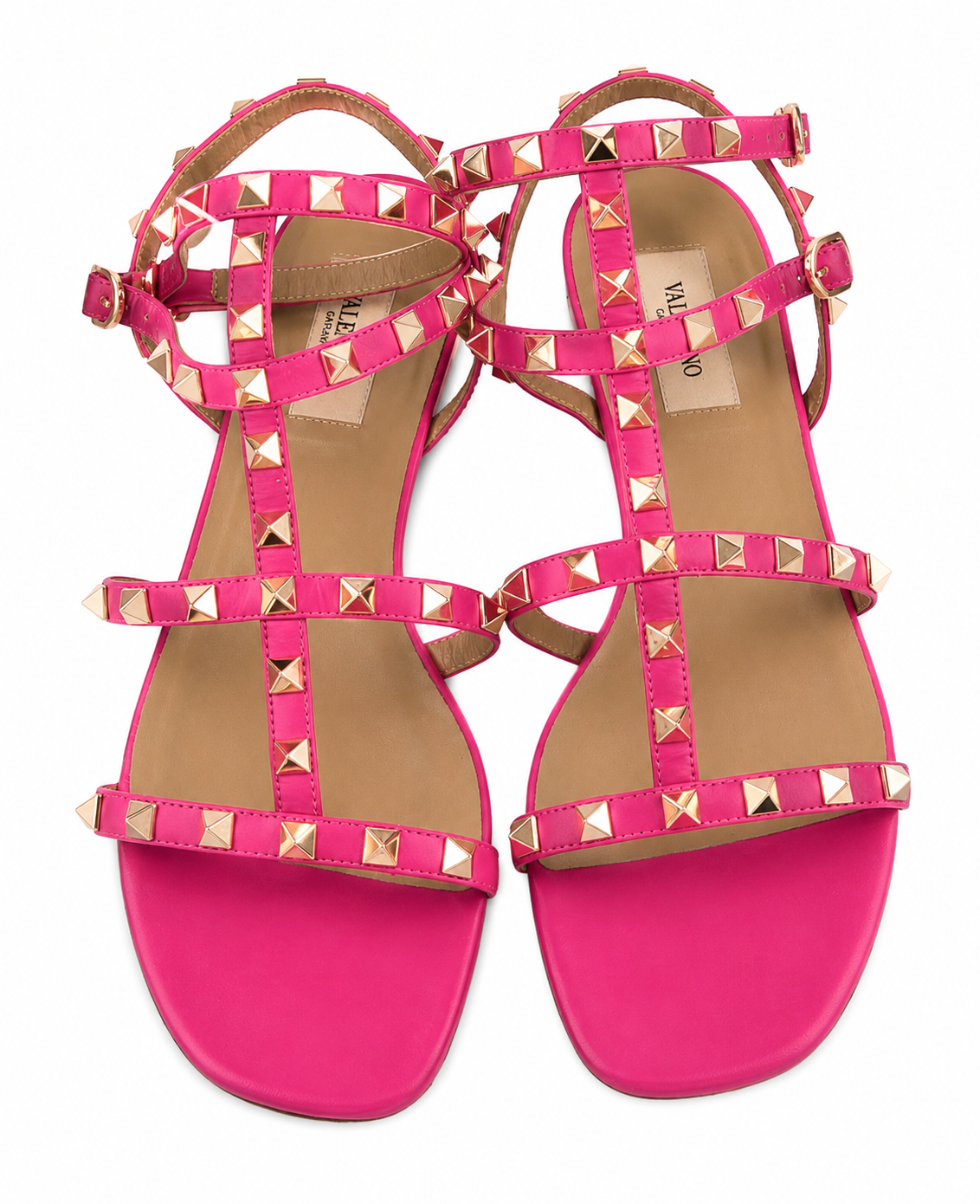 Valentino Garavani Rockstud Flat Gladiator Sandals – Size 39 ladies