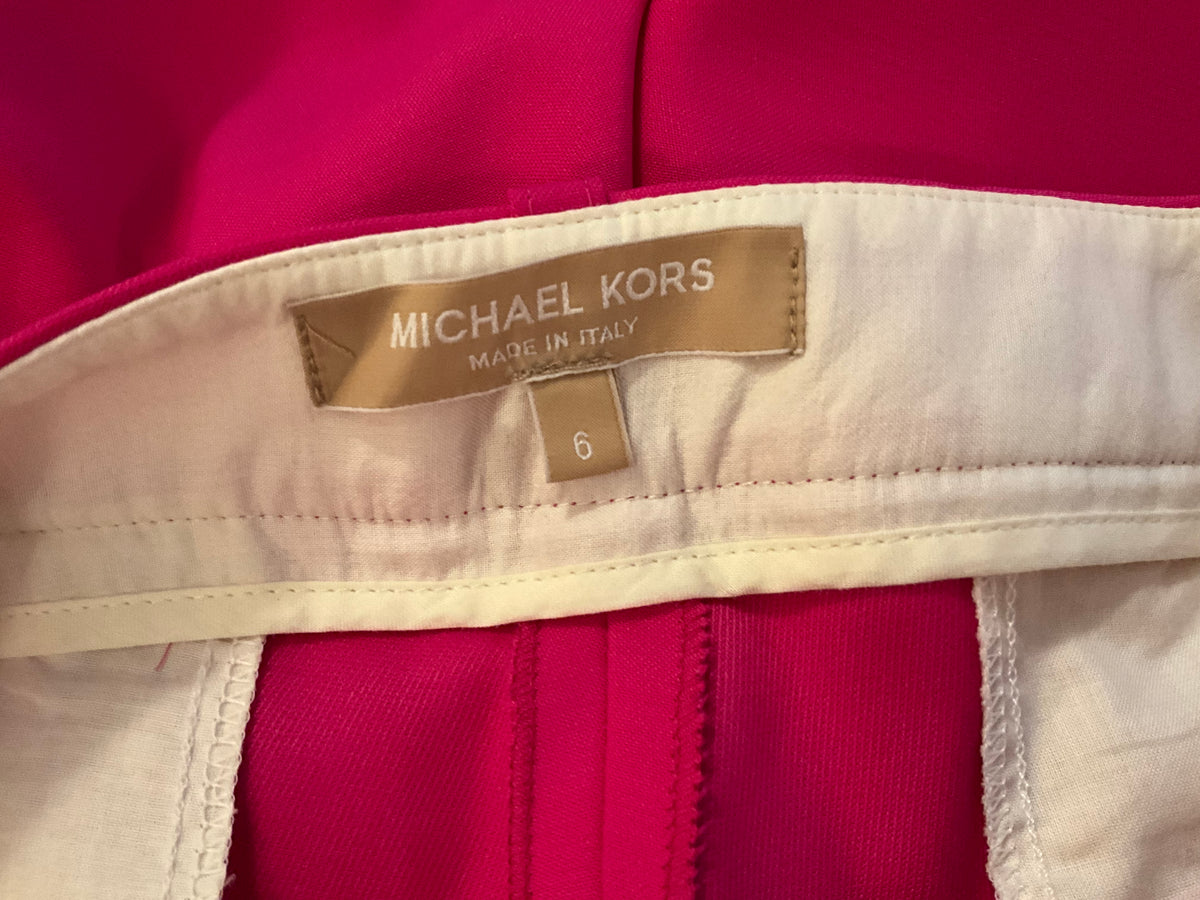 Michael Kors Pink Virgin Wool tailored trousers pants size US 6 UK 10 ladies