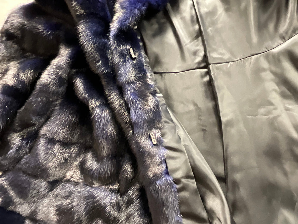Dario Modena Roma Real Mink Fur Coat Jacket Size I 44 UK 12 US 8 ladies
