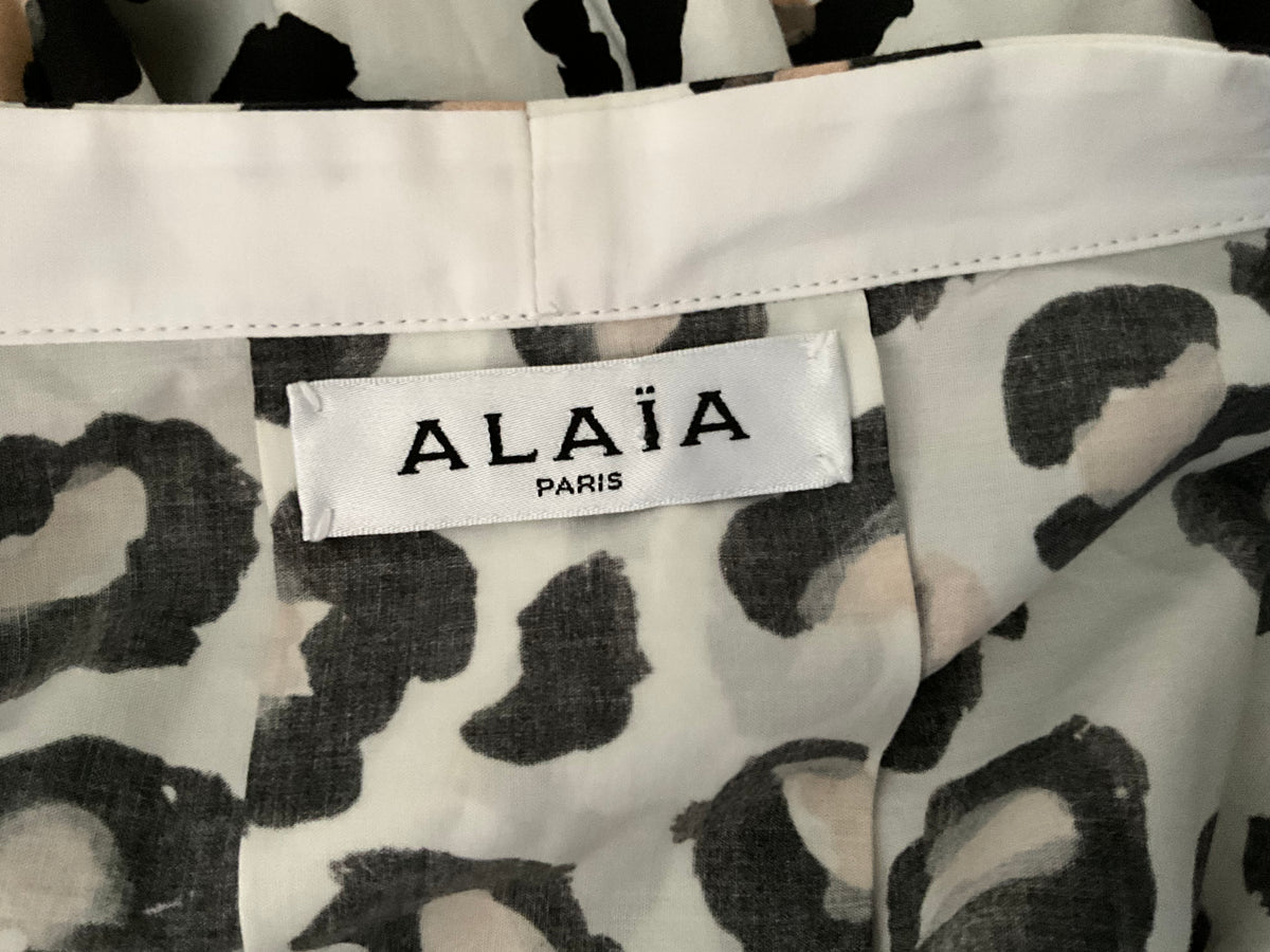 Alaïa Leopard Print Mini Dress with Signature Belt – FR 38