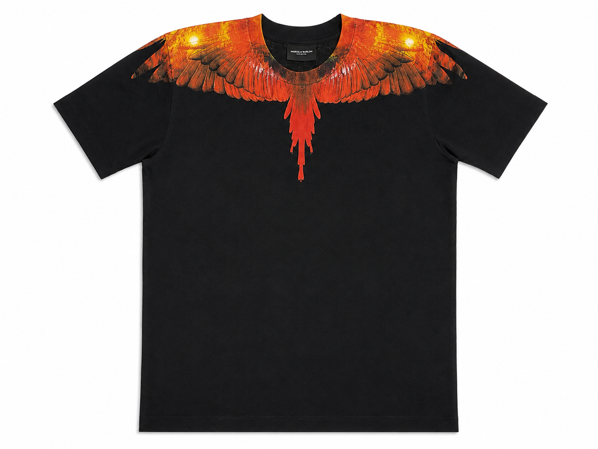 Marcelo Burlon Wings Print Cotton T-Shirt 8 years old children