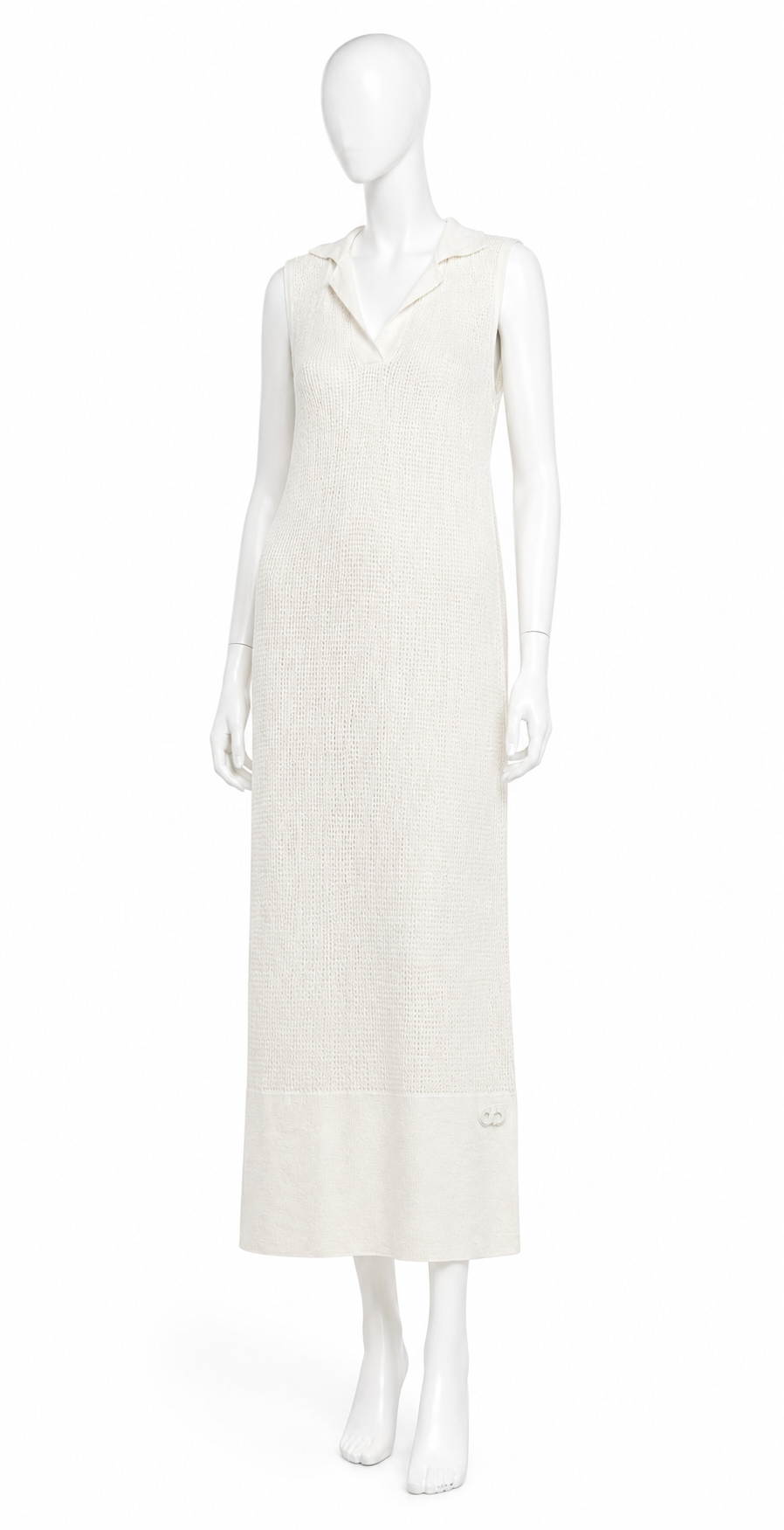 AlphaTauri Sleeveless Knit Midi Dress – White – Size S ladies