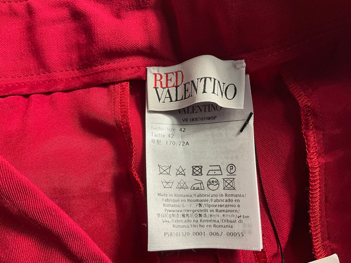 Red Valentino Straight Leg Pants Trousers size I 42 UK 10 US 6 ladies