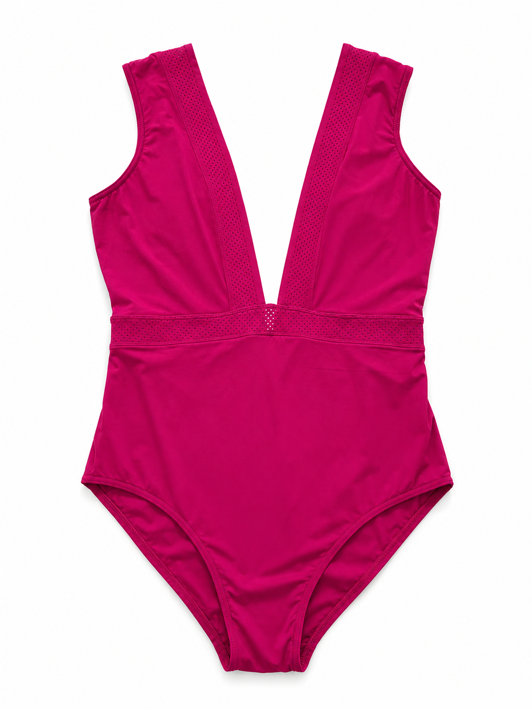 ERES Fuchsia V neck One Piece Swimsuit size F 42 US 10 UK 14 LADIES