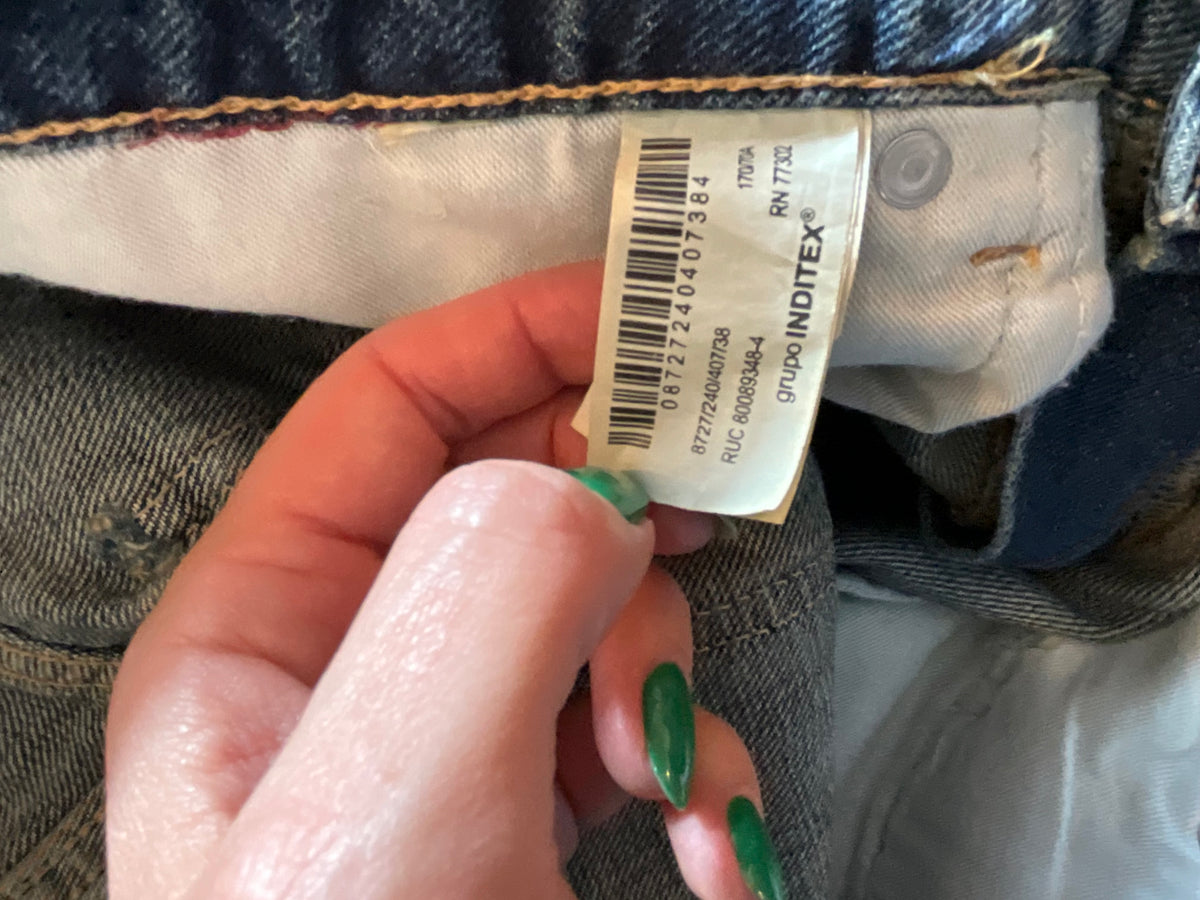 Zara BAGGY BARREL MID-WAIST JEANS Size M MEDIUM LADIES
