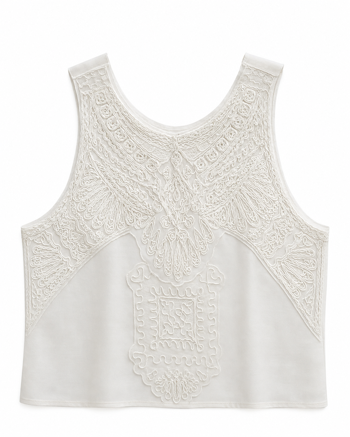 Ermanno Scervino Ivory Embroidered Top Size I 40 UK 8 US 4 ladies