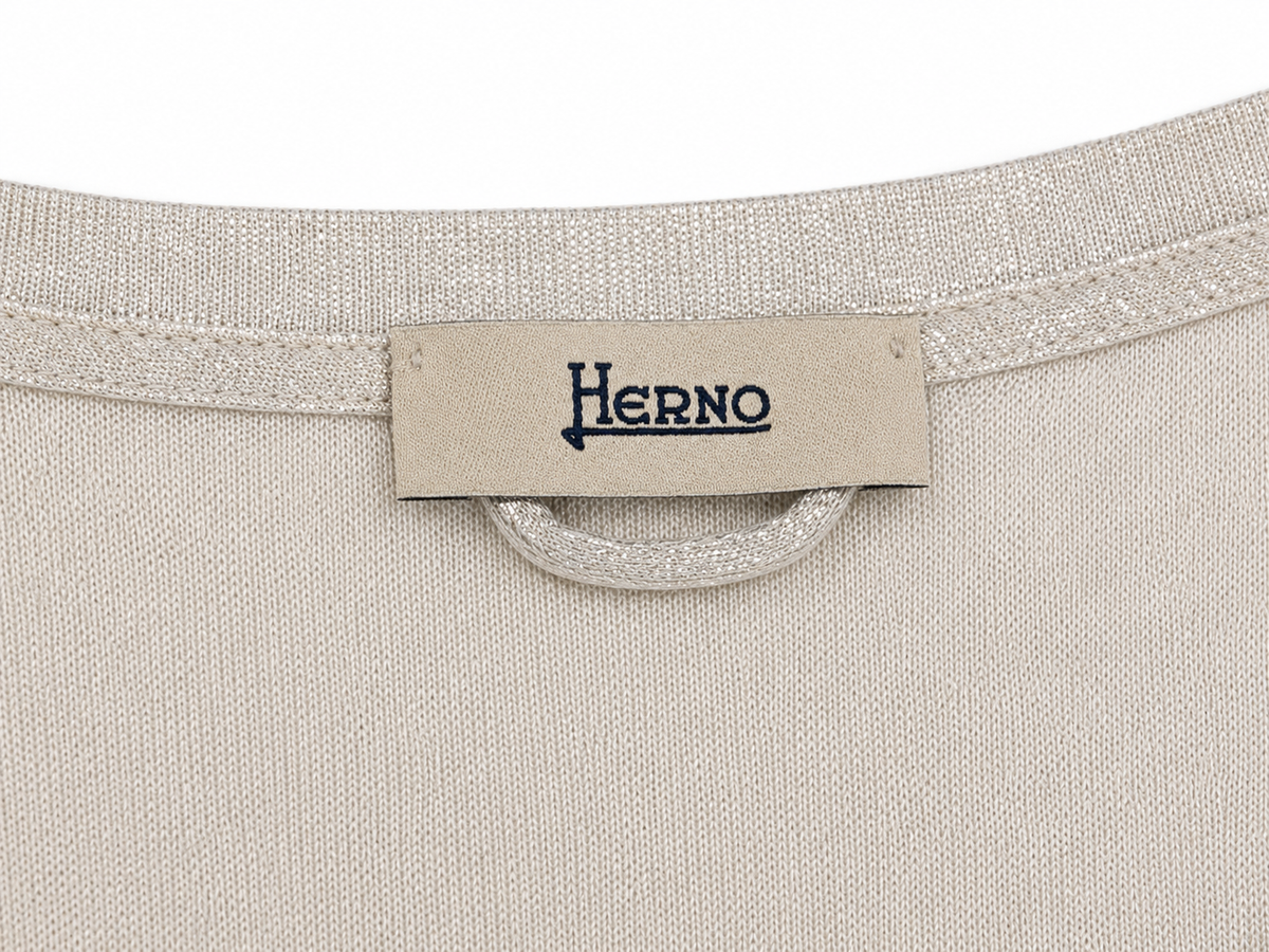 Herno Metallic Gold Linen Blend Top – Size IT 42 US 6 UK 10 ladies