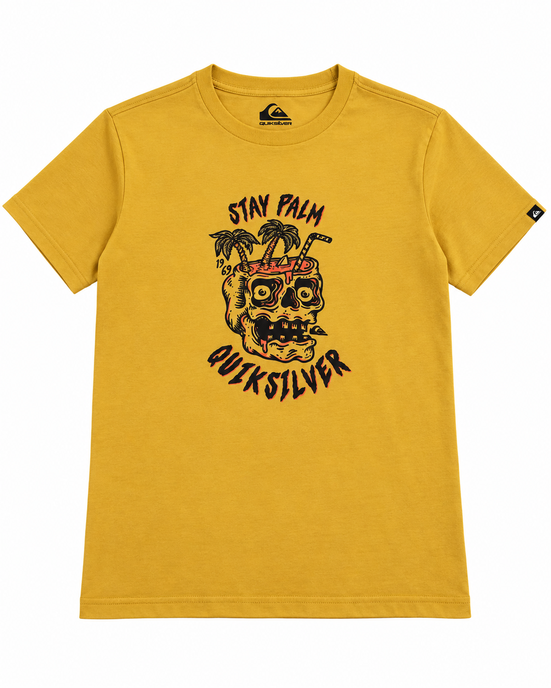 Quiksilver Boys’ “Stay Palm” Graphic T-Shirt – Age 12 years children