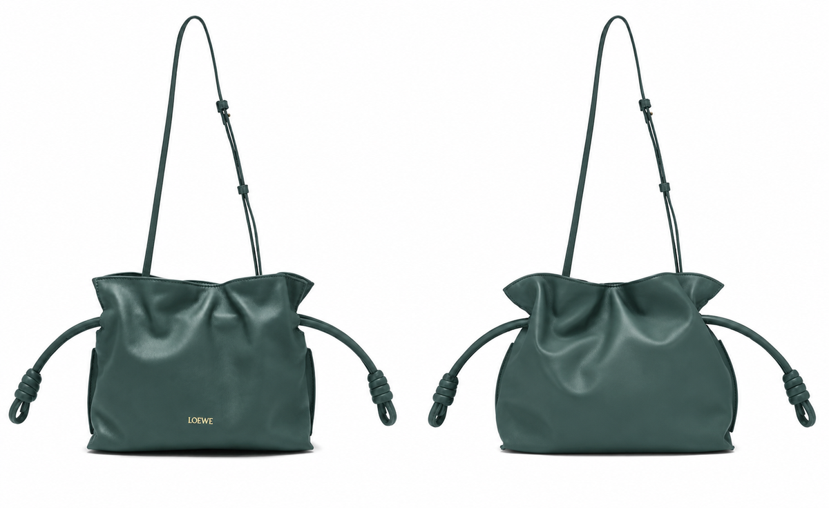 Loewe Mini Flamenco Knot Clutch Bag – Vetiver Green Soft Nappa Leather ladies