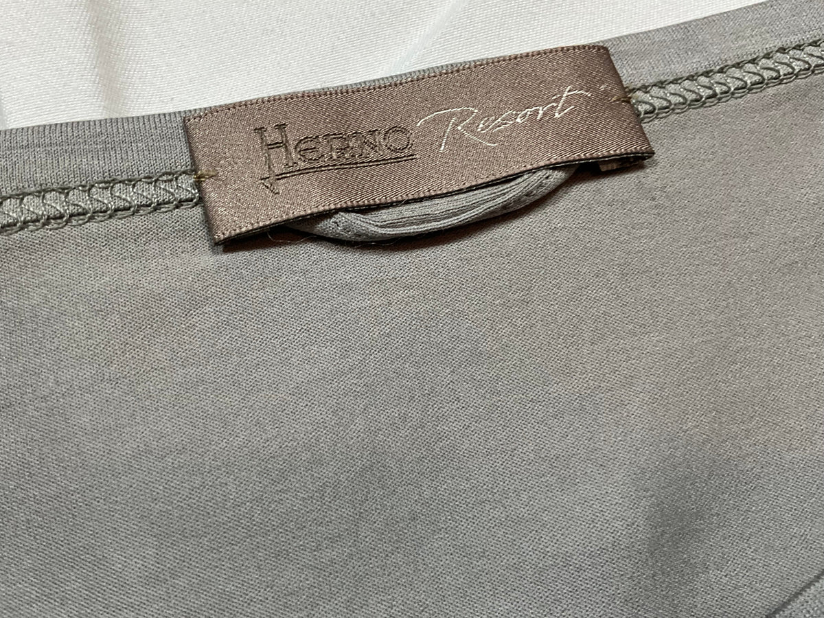 HERNO Resort Alpaca Trim Taupe T shirt size I 40 UK 8 US 4 S small ladies