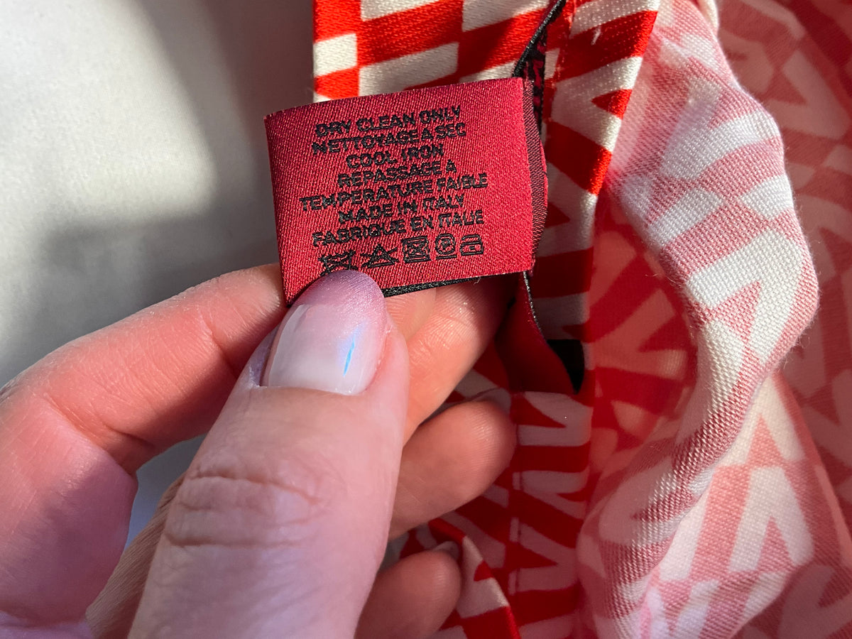 Valentino V Logo Printed Silk Head Scarf ladies