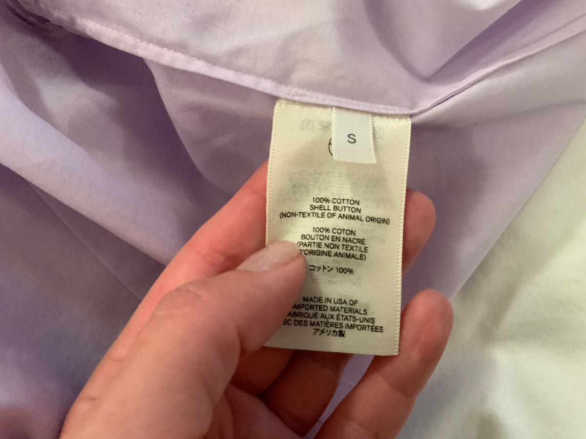 THE ROW Oversized Lilac Button-down Shirt In Purple SIZE S SMALL ladies