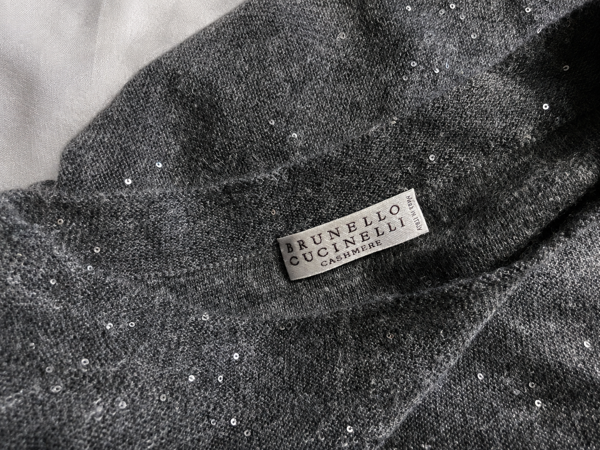 Brunello Cucinelli Sequinned Cashmere Top ladies