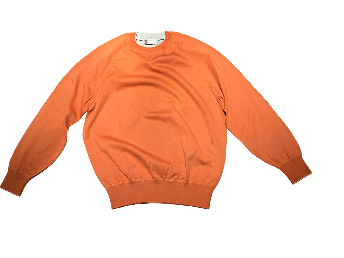 BRUNELLO CUCINELLI
Orange Cotton Jumper Sweater size 50 men