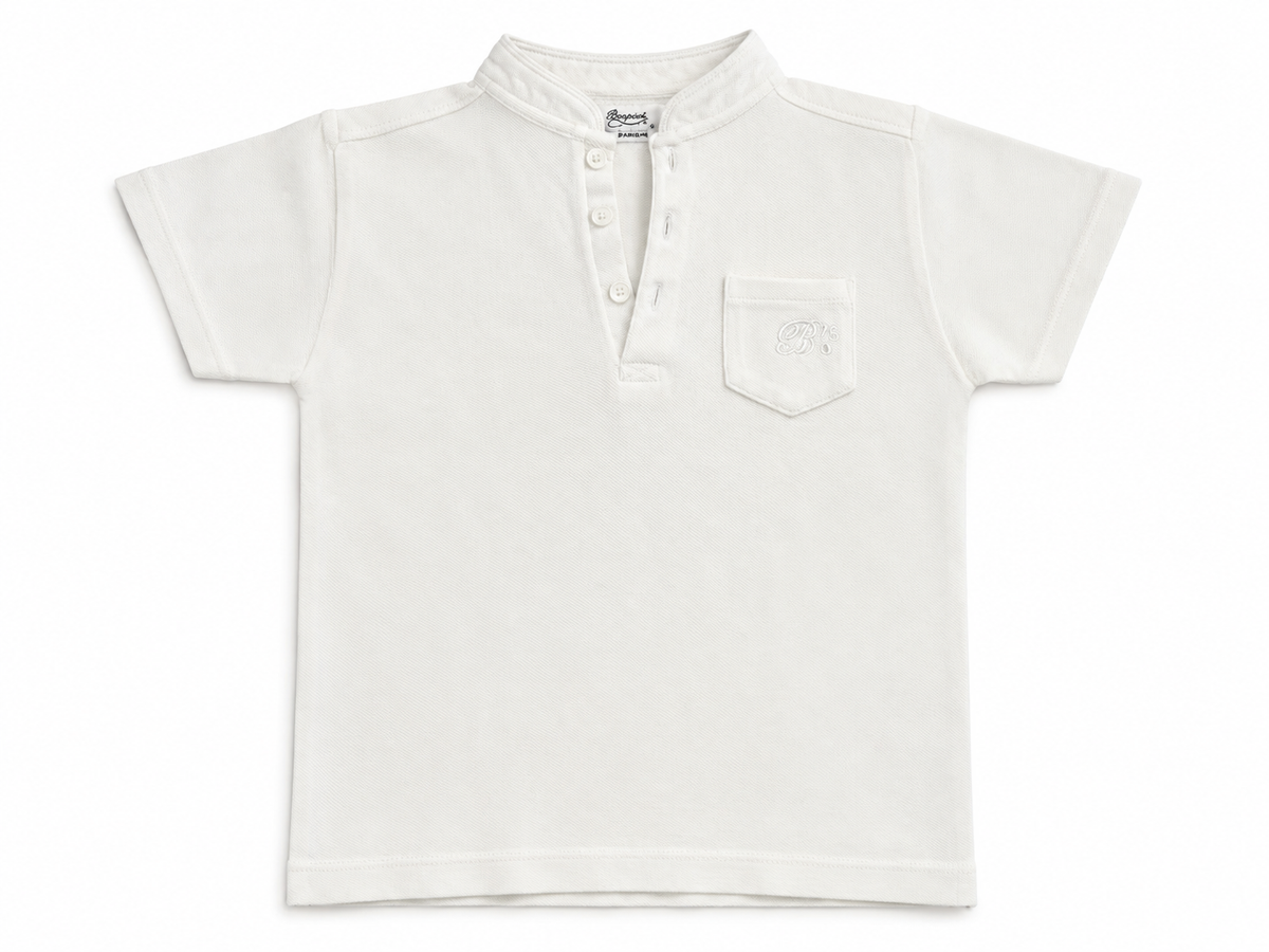 Bonpoint Kids White Short Sleeve Polo T-Shirt – Size 4 years children