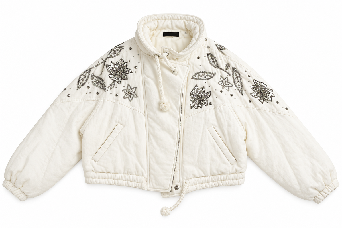Isabel Marant Kalassiae Embellished Cotton & Linen Jacket – Size 36 ladies