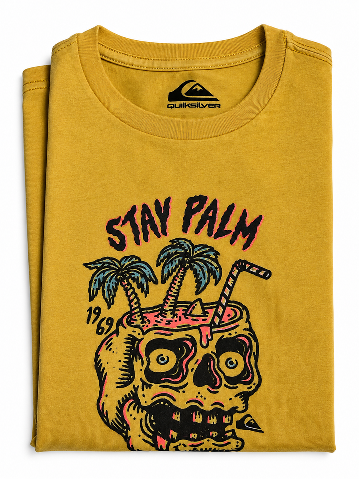 Quiksilver Boys’ “Stay Palm” Graphic T-Shirt – Age 12 years children