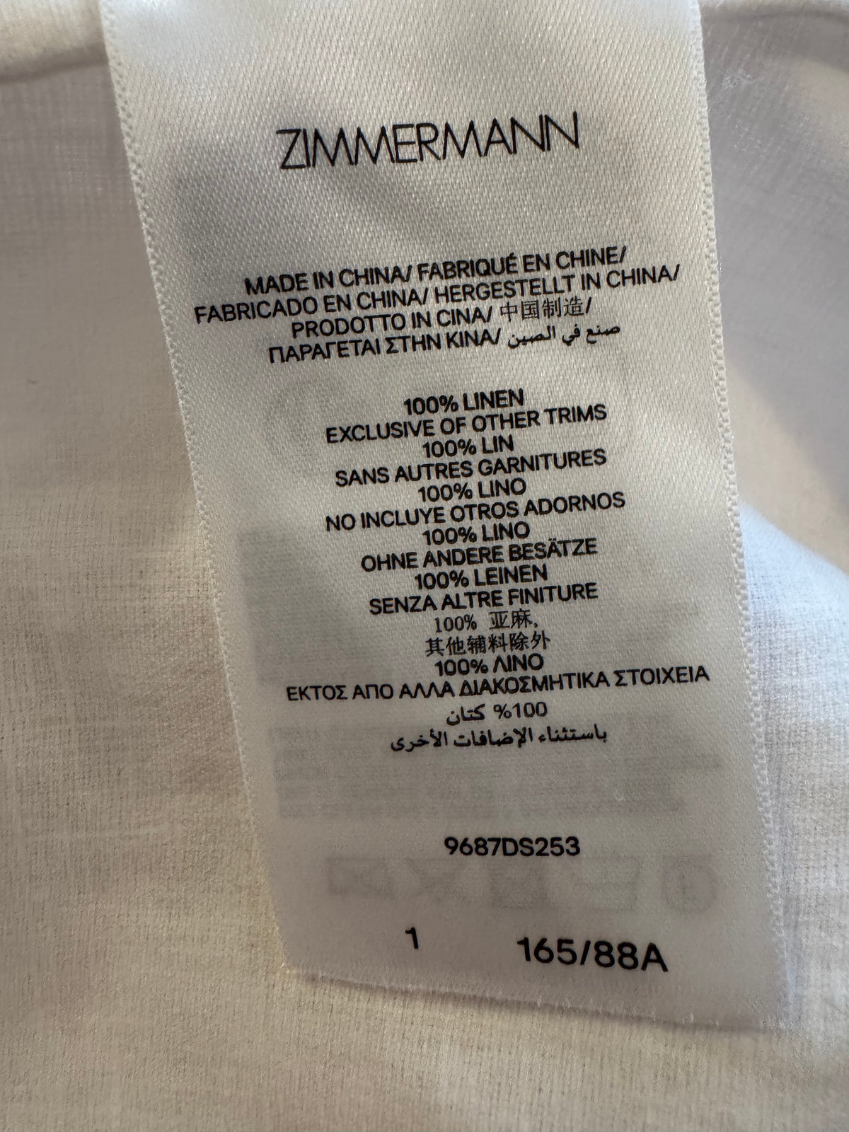 Zimmermann Balance Floral Linen Midi Dress – White Hydrangea (2026 Collection)