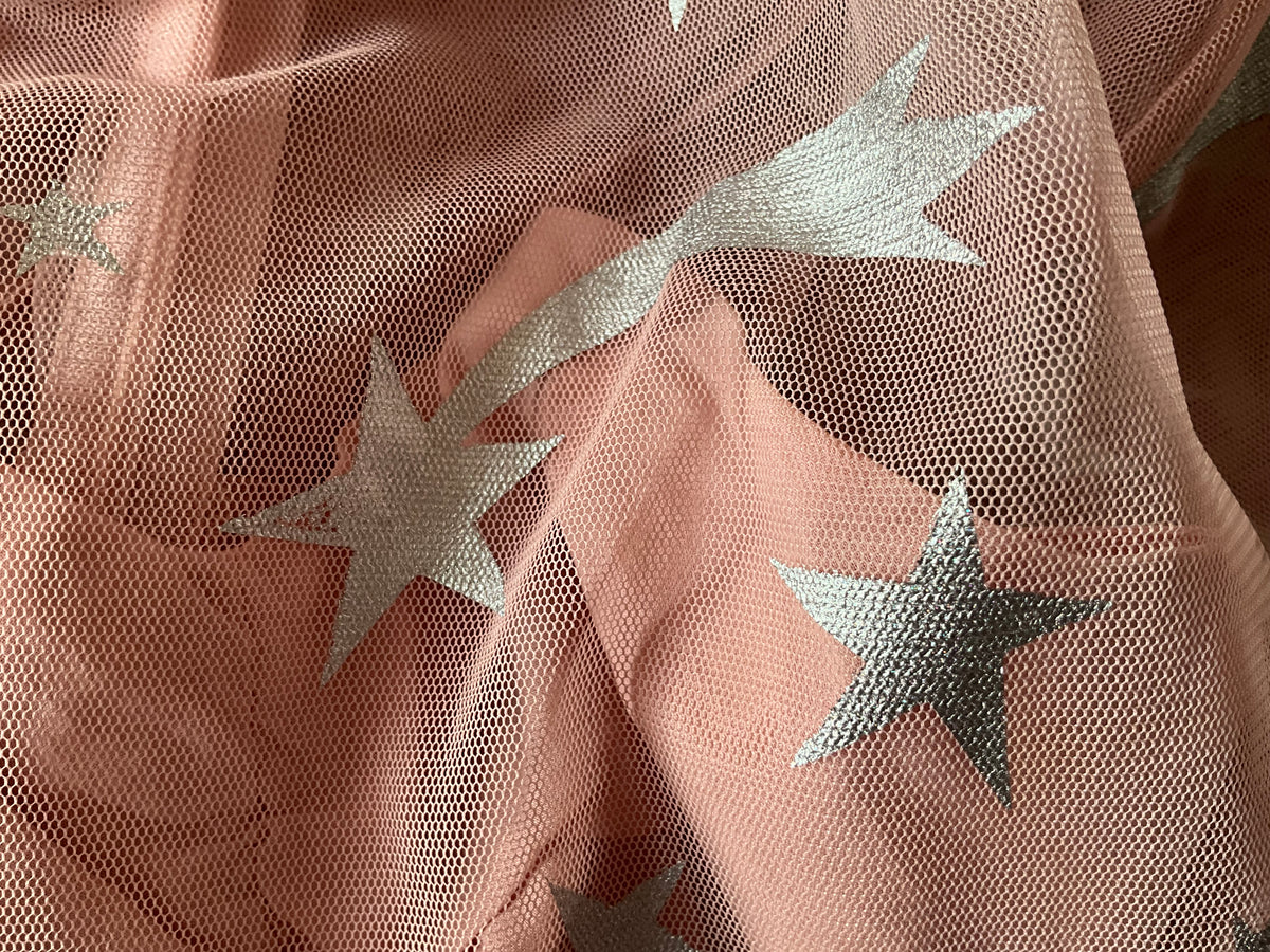 Stella McCartney KIDS Girl's Foil Star Tulle Dress In Pink Size 8 years old children