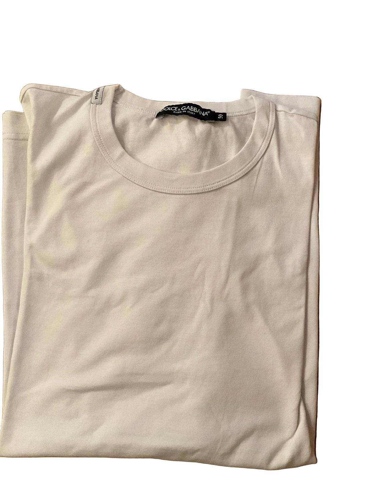 Dolce & Gabbana T-Shirt Round Neck in White size 50 men