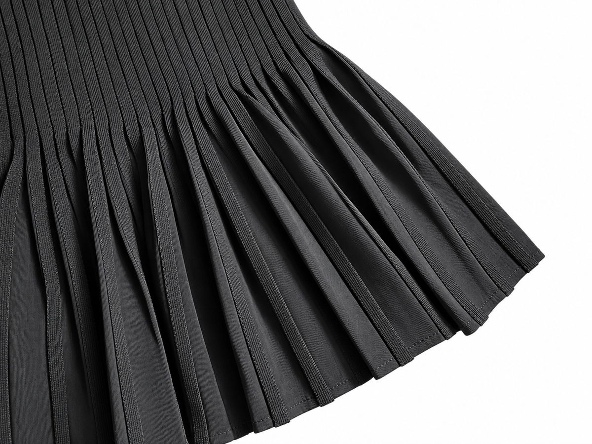 Hervé Léger Black Pleated Mini Skirt Size XS ladies