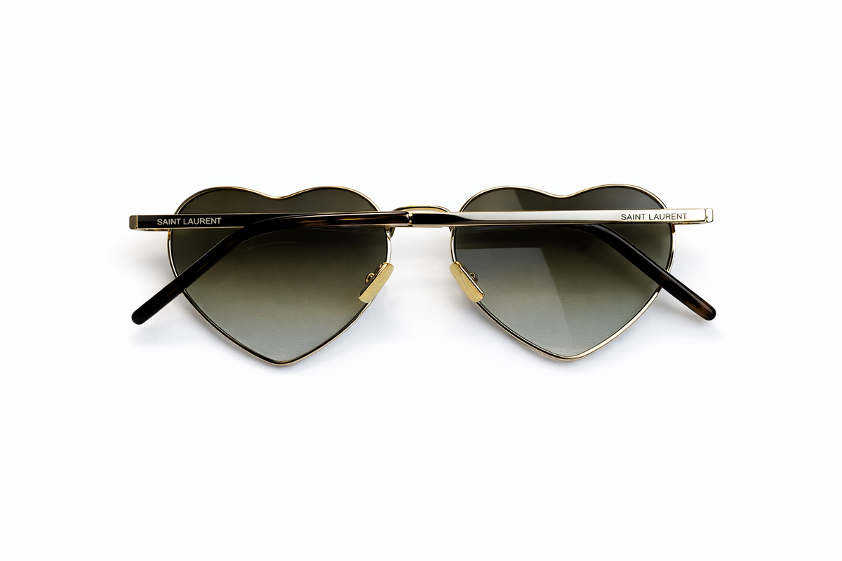 Saint Laurent SL301 LouLou Heart-Shape Gold Frame Sunglasses ladies
