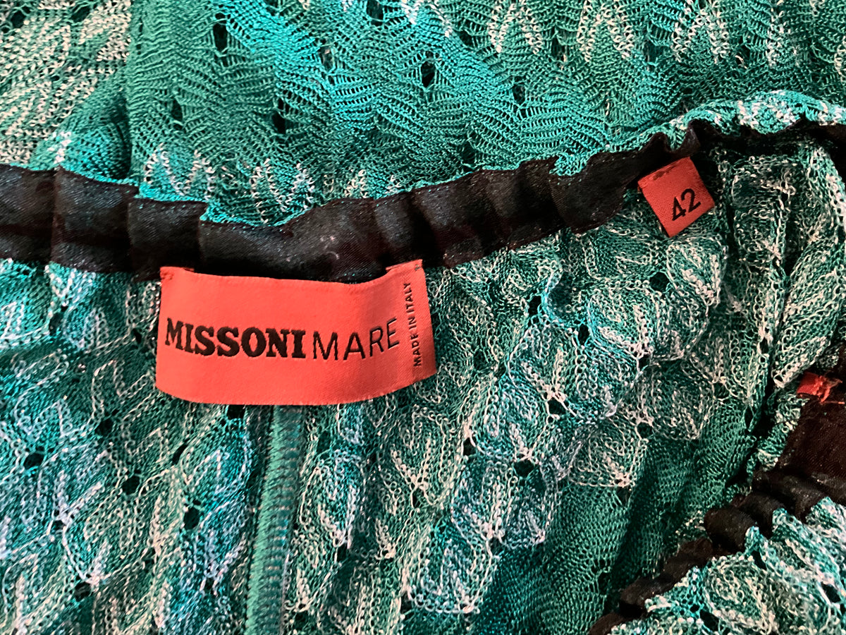 Missoni Mare knit halter neck green jumpsuit size I 42 UK 10 US 6 ladies