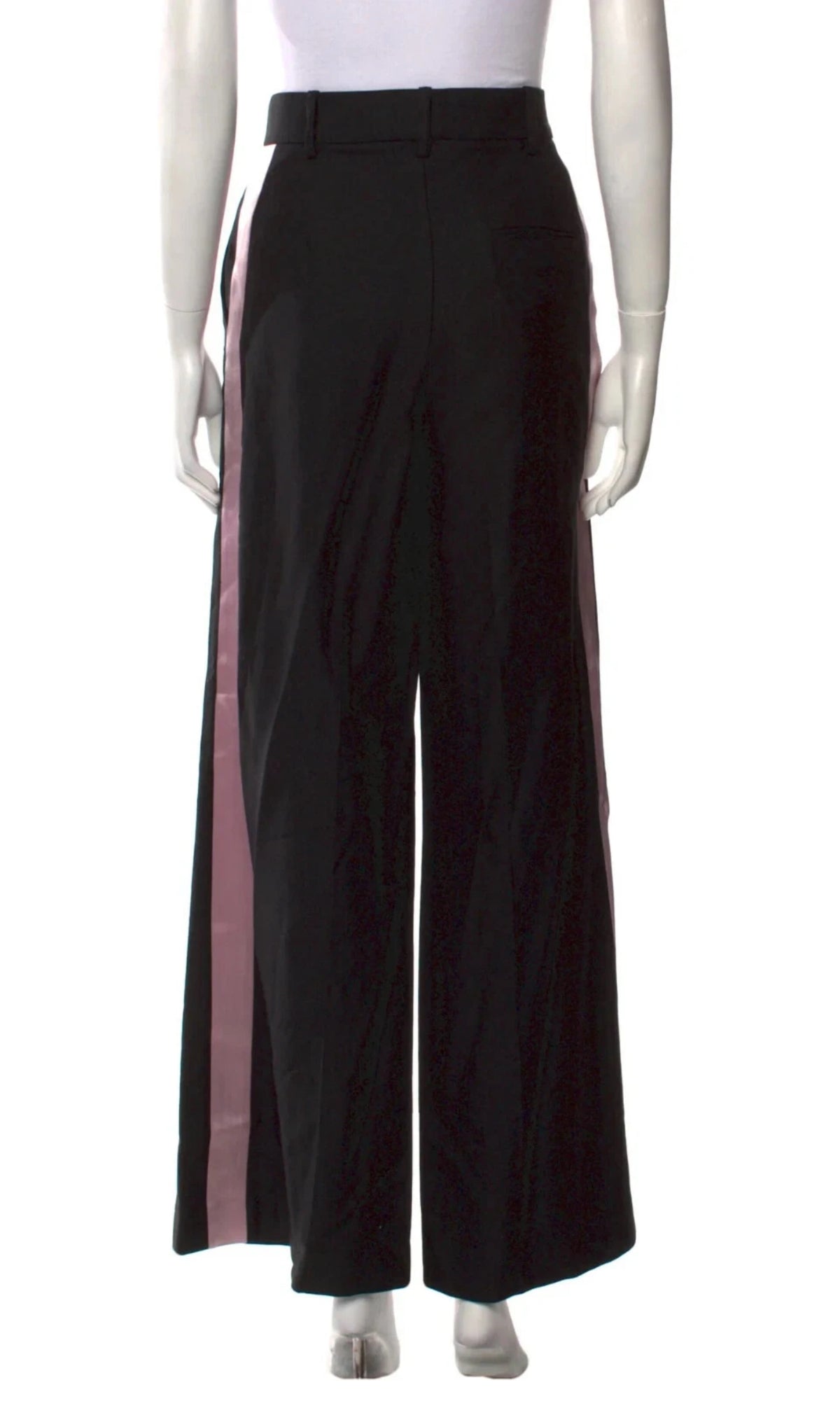 Amazing Rare Racil tuxedo wool high waisted wide leg pants trousers Size 38 ladies