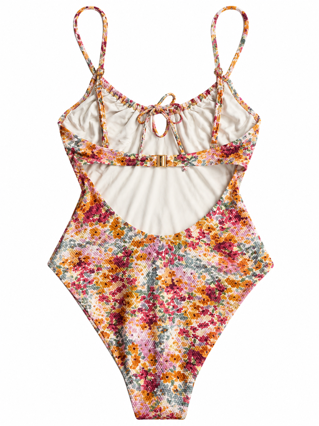 Rhythm Floral Print Textured One-Piece Swimsuit – ladies