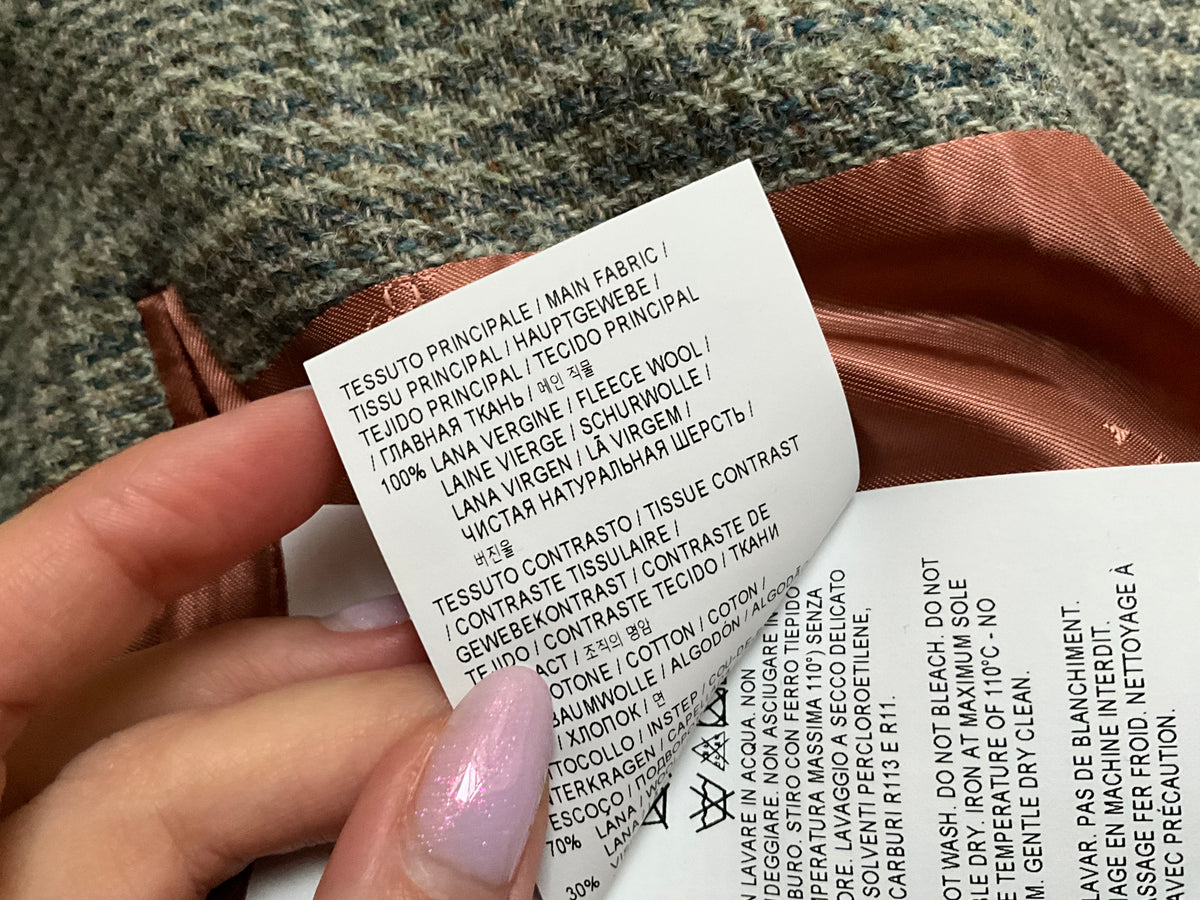 GOLDEN GOOSE Double-Breasted Checked Jacket Coat Size 48 Men