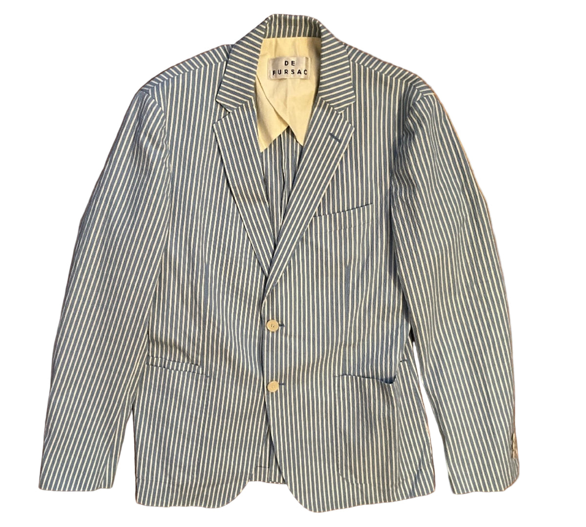DE FURSAC STRIPS PATTERN BLAZER JACKET SIZE 50 MEN