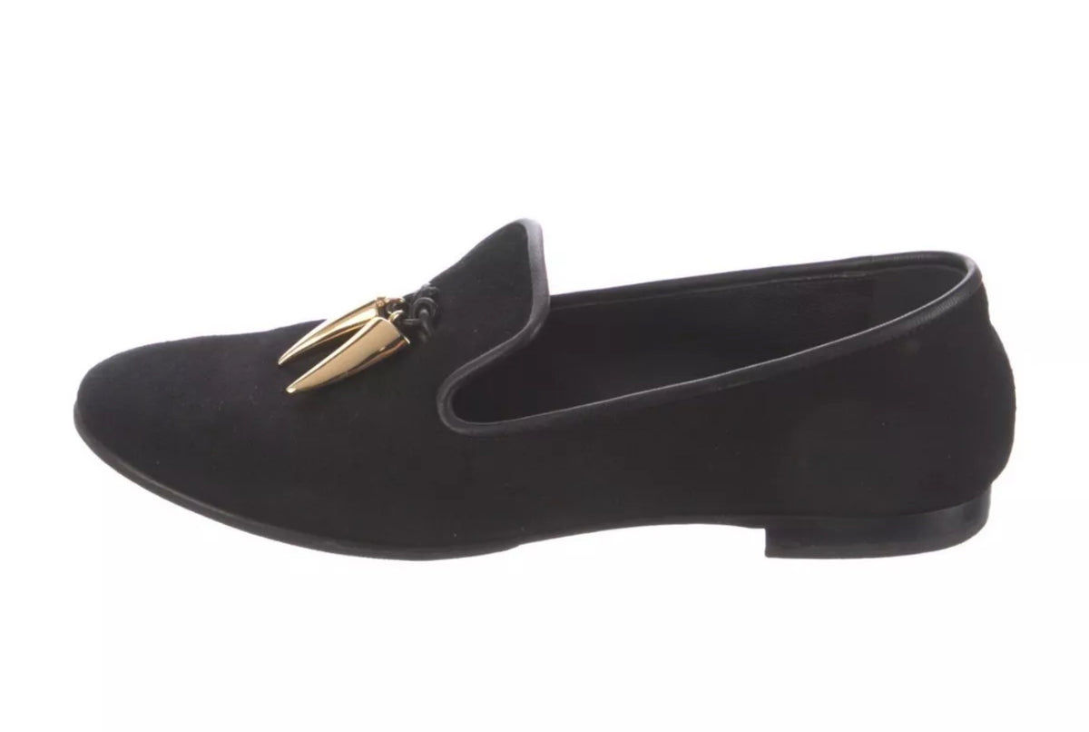 Giuseppe Zanotti Suede Loafers Flat Shoes Size 40 UK 7 US 10 ladies