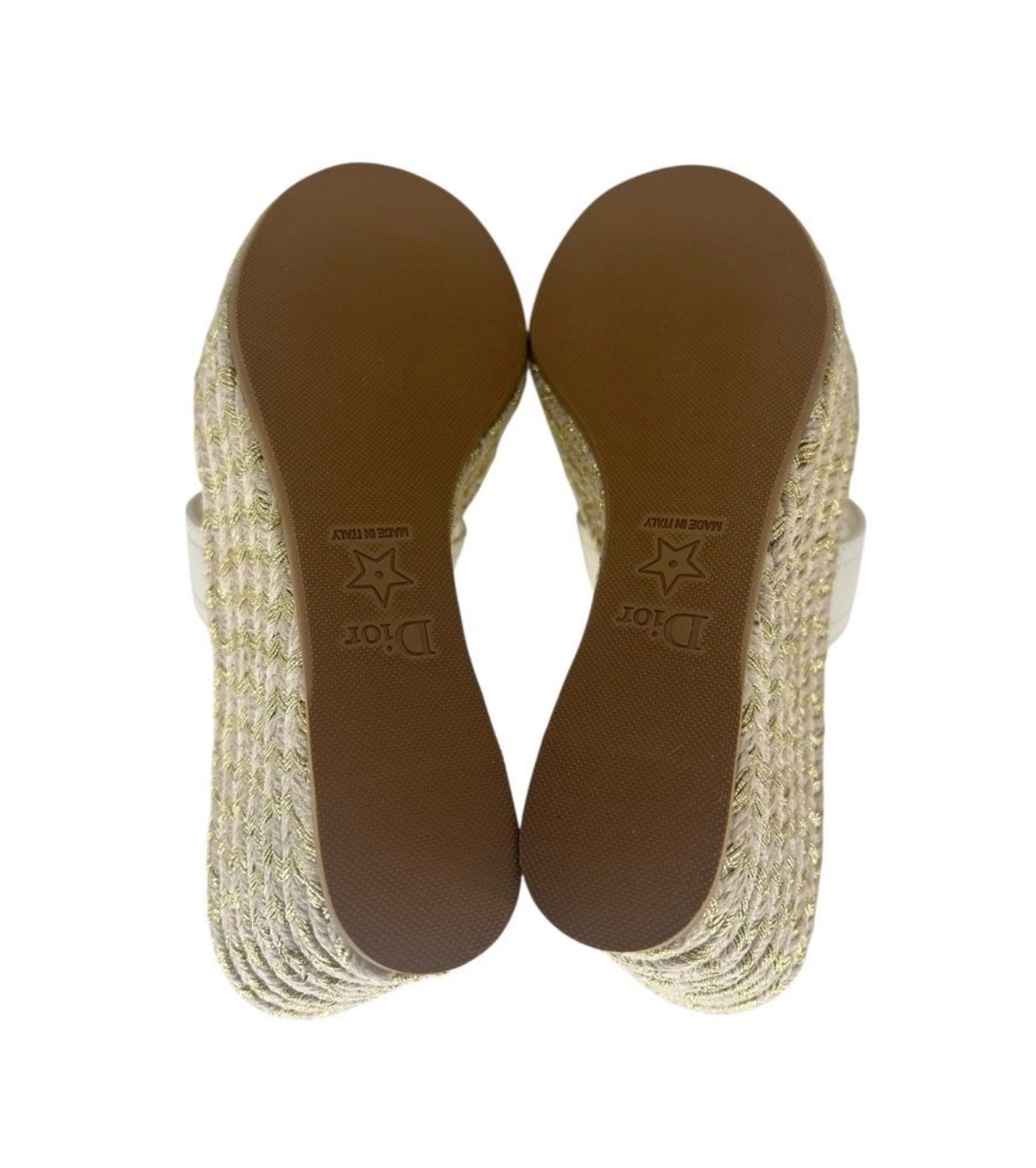 Christian Dior 30 Montaigne Wedge Slide Sandals Size 38 ladies
