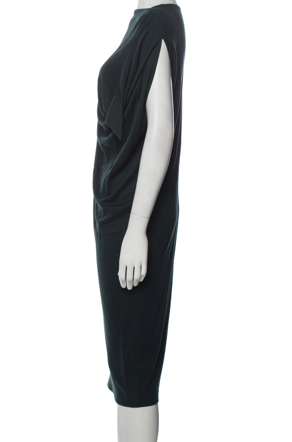 LANVIN cowel neck viscose&cashmere knit dress sweaterdress F 38 UK10 US 6 ladies