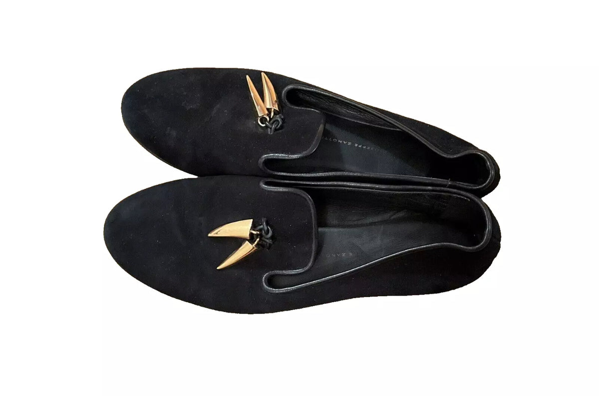 Giuseppe Zanotti Suede Loafers Flat Shoes Size 40 UK 7 US 10 ladies