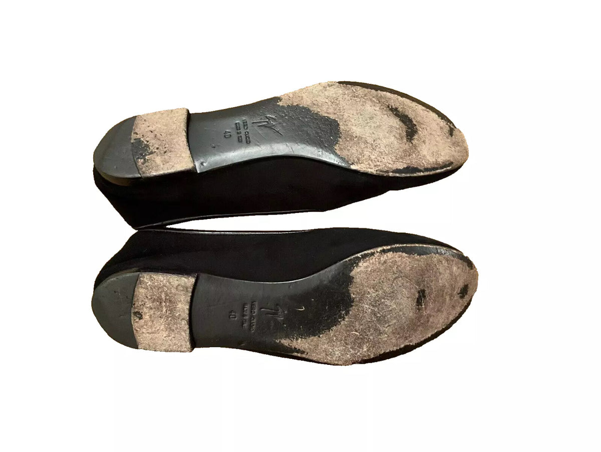 Giuseppe Zanotti Suede Loafers Flat Shoes Size 40 UK 7 US 10 ladies