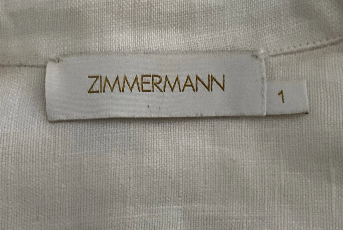 ZIMMERMANN NINETY-SIX SHIRT PAISLEY PRINT LINEN DRESS SIZE 1 S SOLD OUT ladies