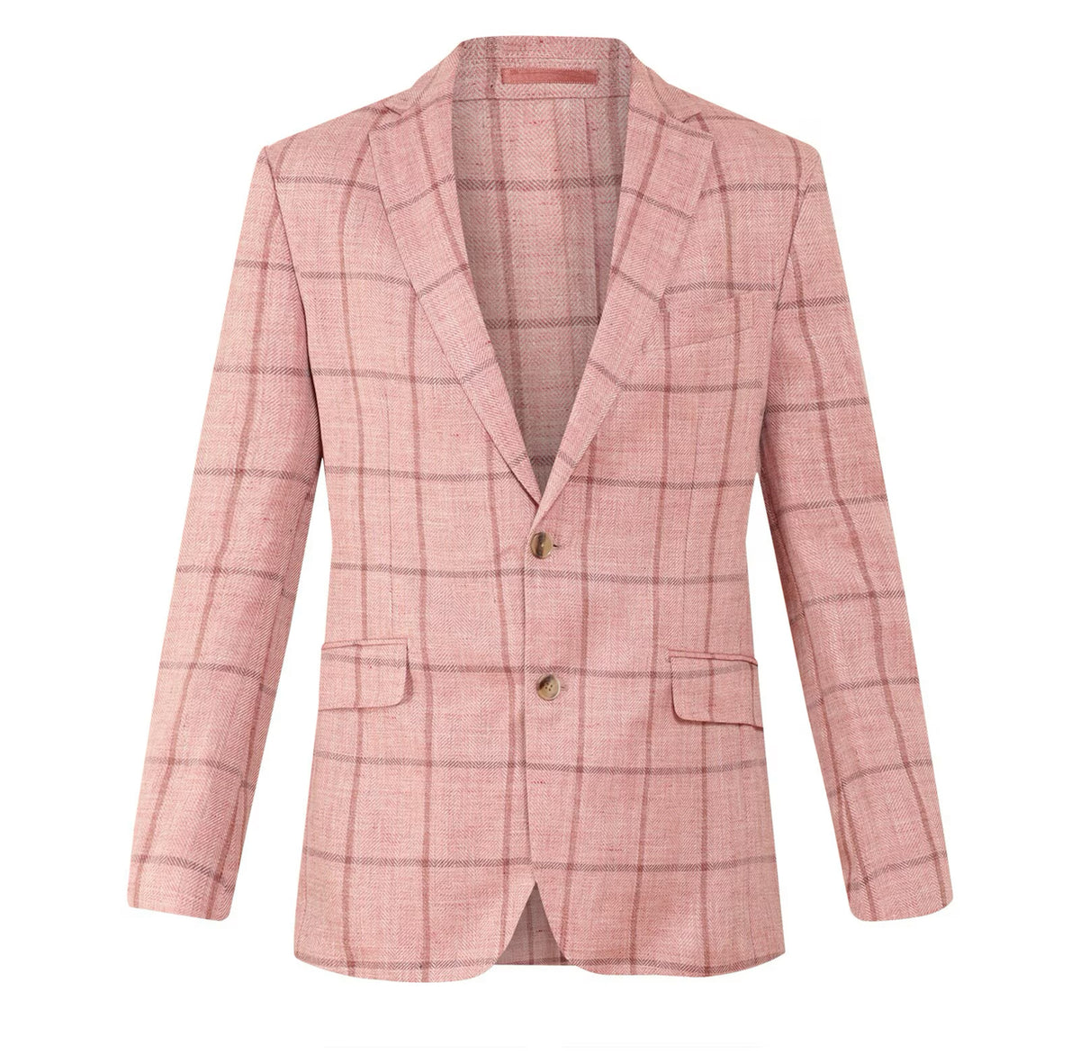 Hackett London Men Pink Wool & Linen Notch Lapel Blazer Jacket Sz UK 48R US 38R men