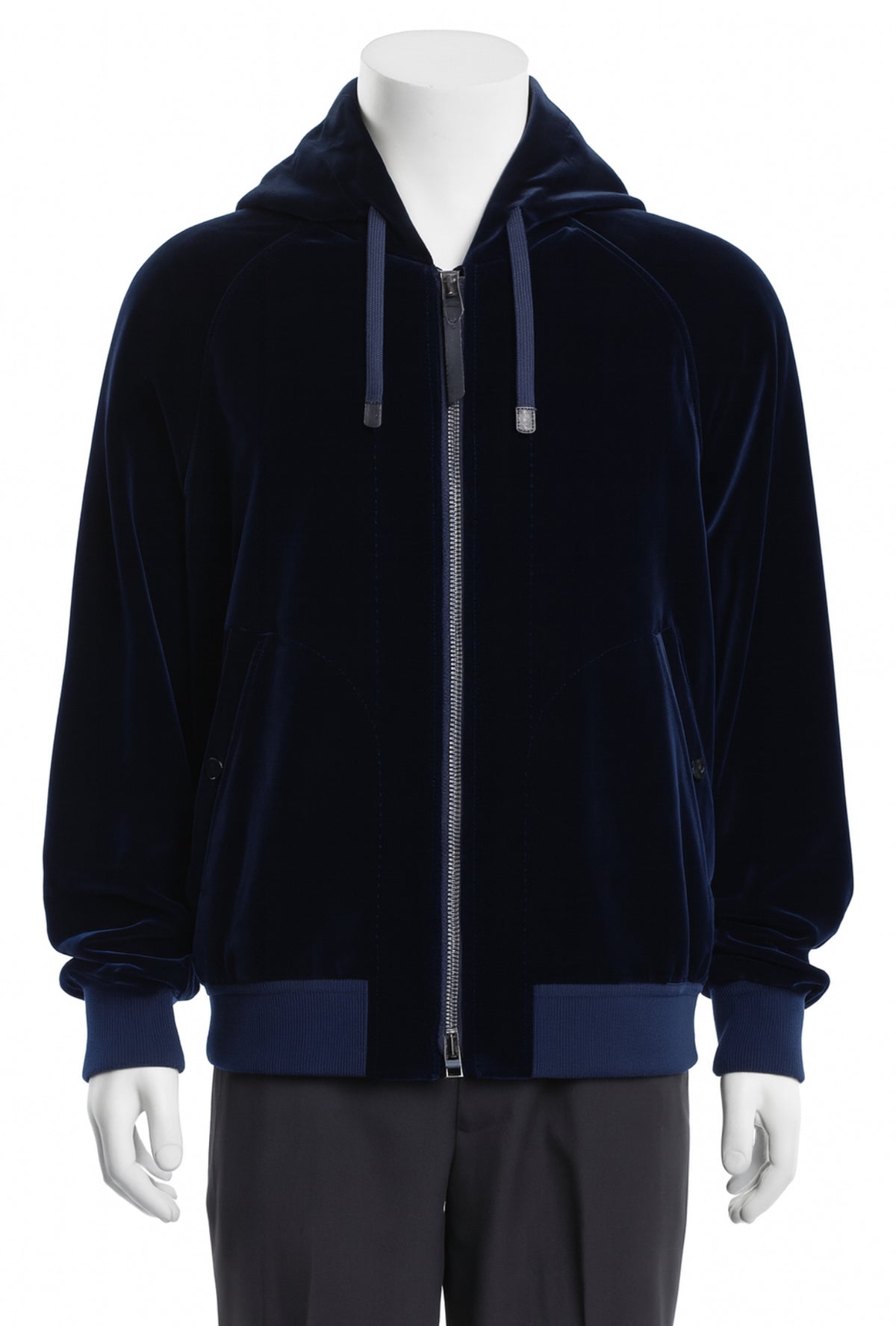 Tom Ford Navy Blue Velvet hoodie jacket size M medium men