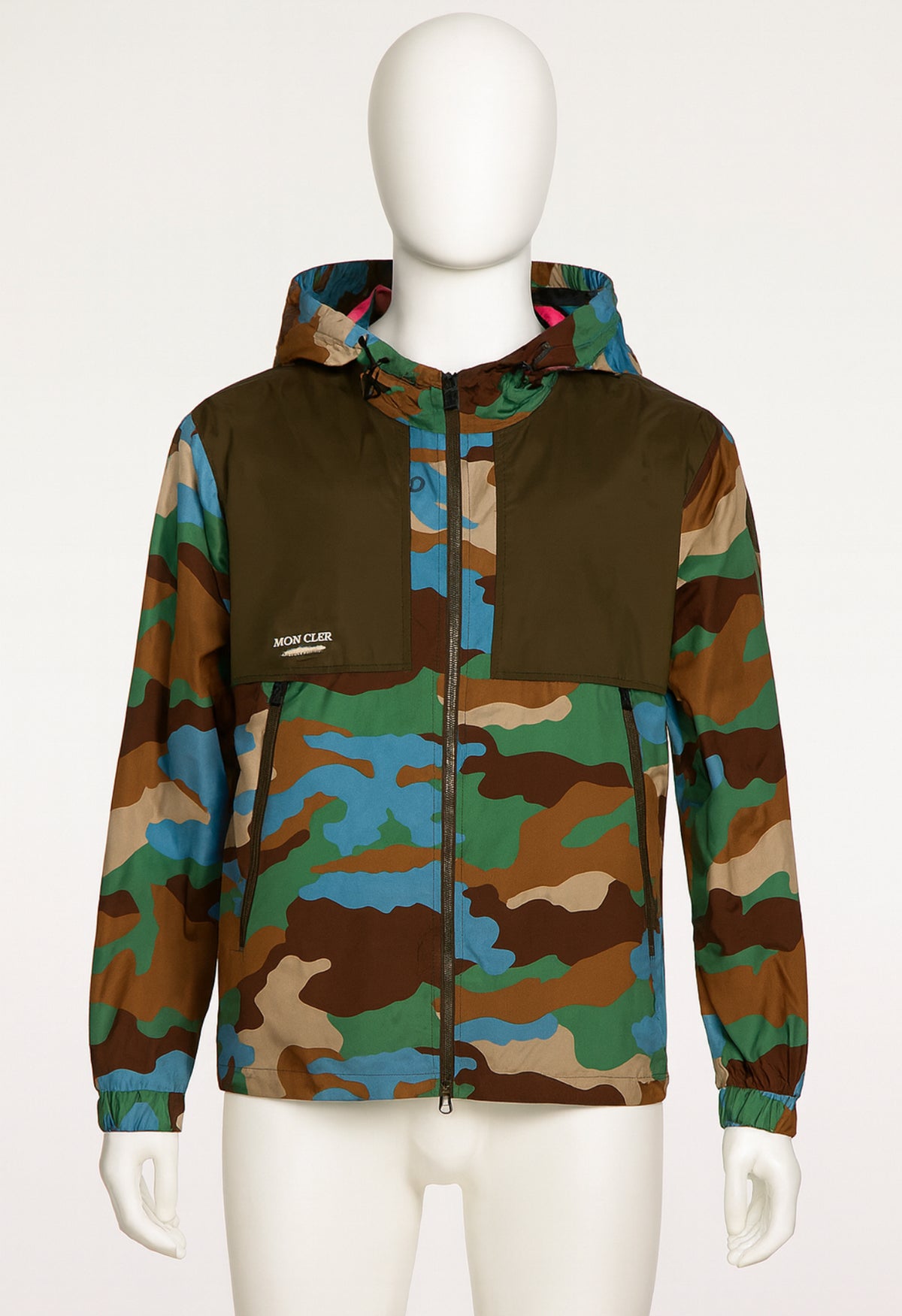 Moncler Unisex Camouflage Hooded Jacket Kounde Size 2 men