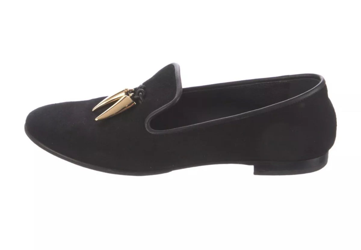 Giuseppe Zanotti Suede Loafers Flat Shoes Size 40 UK 7 US 10 ladies