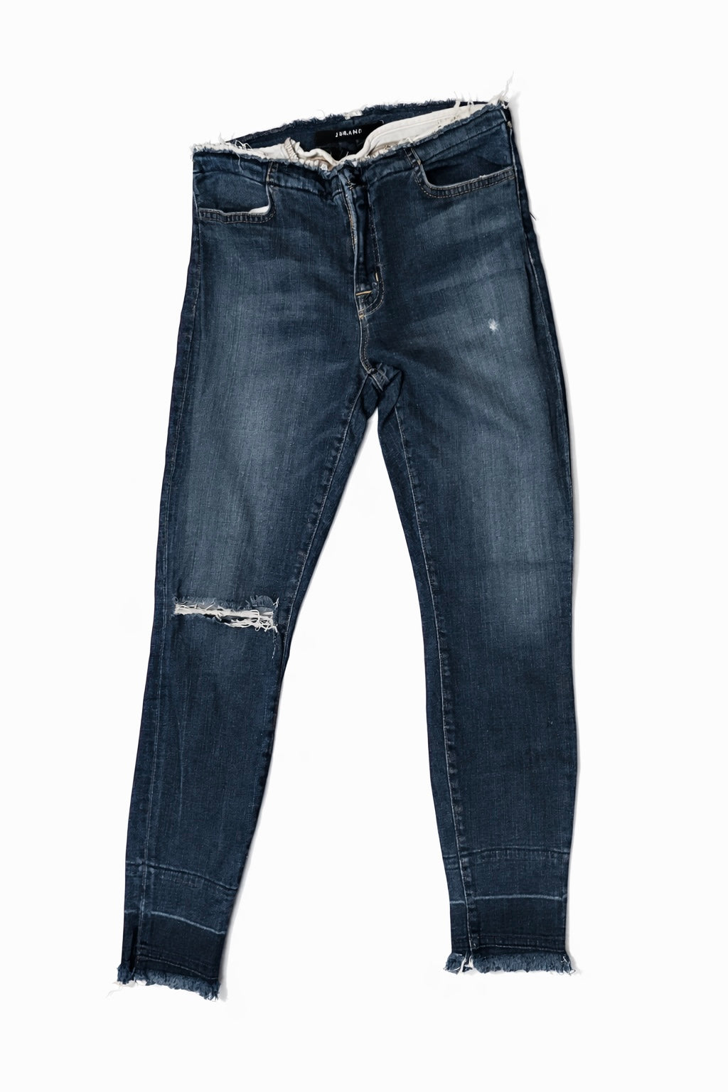 J brand mid rise capris in stigma distressed jeans size 25