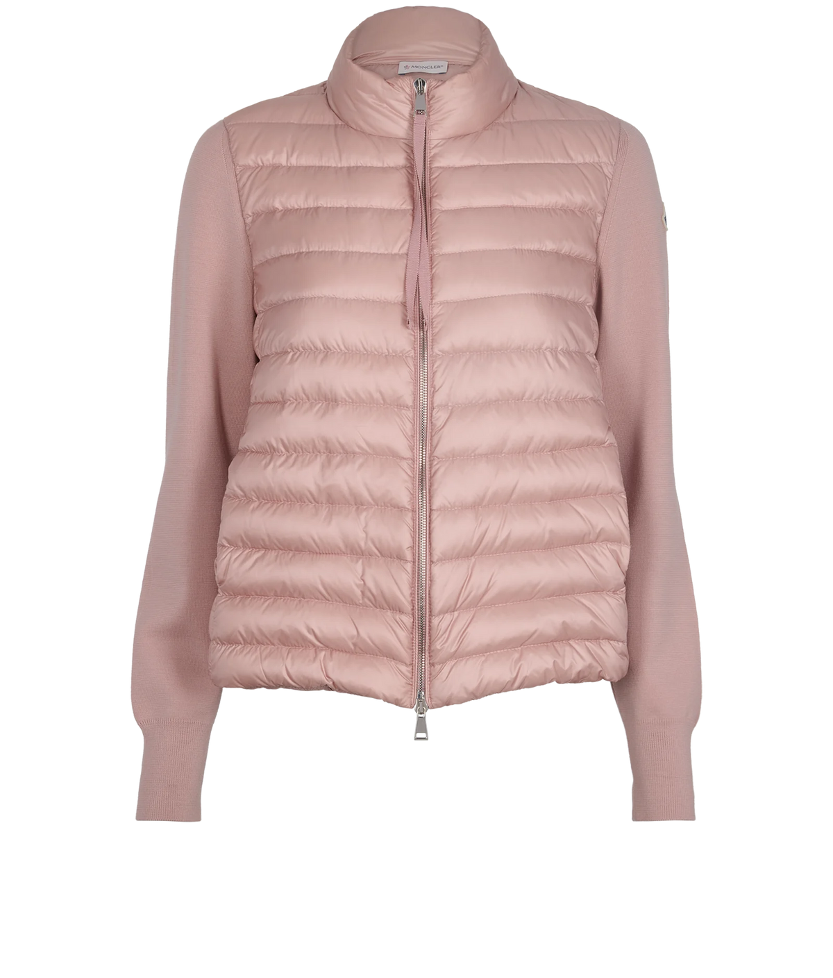 Moncler Cardigan Tricot Virgin Wool Sleeves Jacket in Blush Size M medium ladies