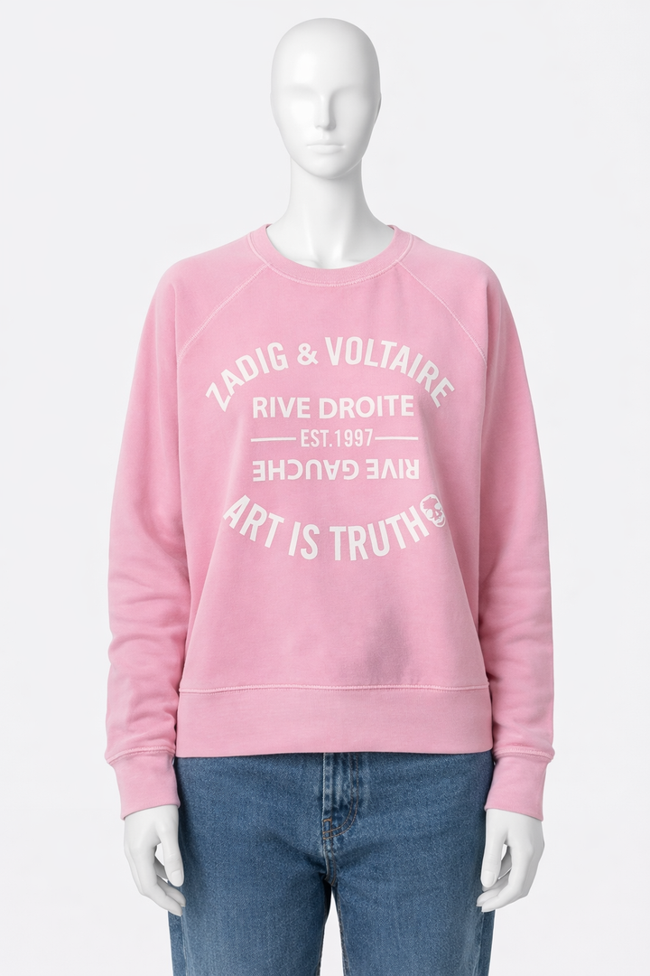 Zadig&Voltaire Upper Blason pink sweatshirt size S small ladies