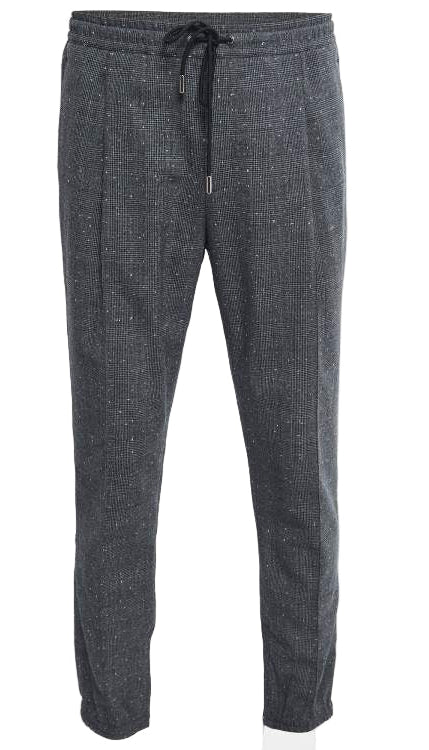 Dior Grey Checked Virgin Wool & Mohair Jogger Pants Trousers Size 50 MEN