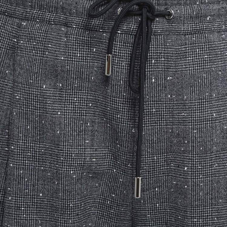 Dior Grey Checked Virgin Wool & Mohair Jogger Pants Trousers Size 50 MEN