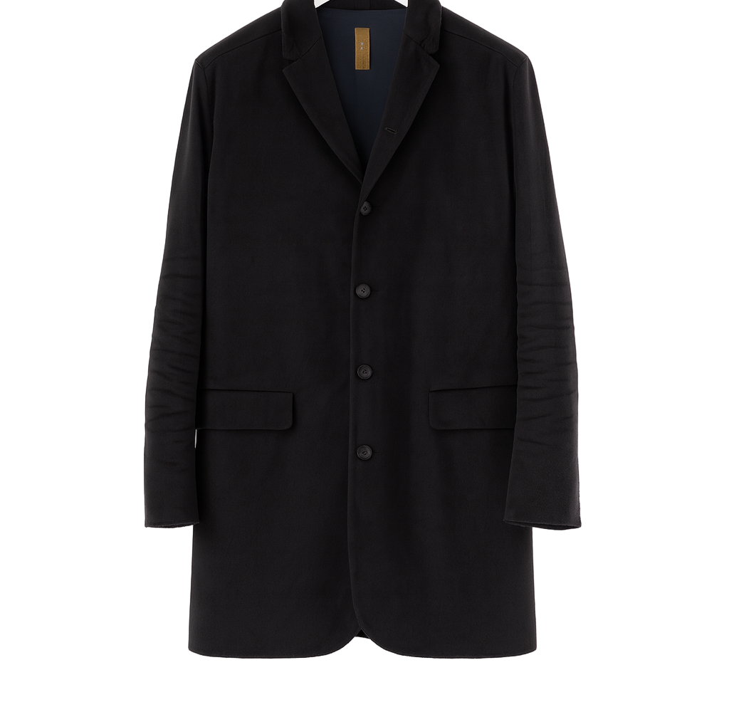 LAYER-0 Long H Blazer, navy, 100% wool coat size 52 men