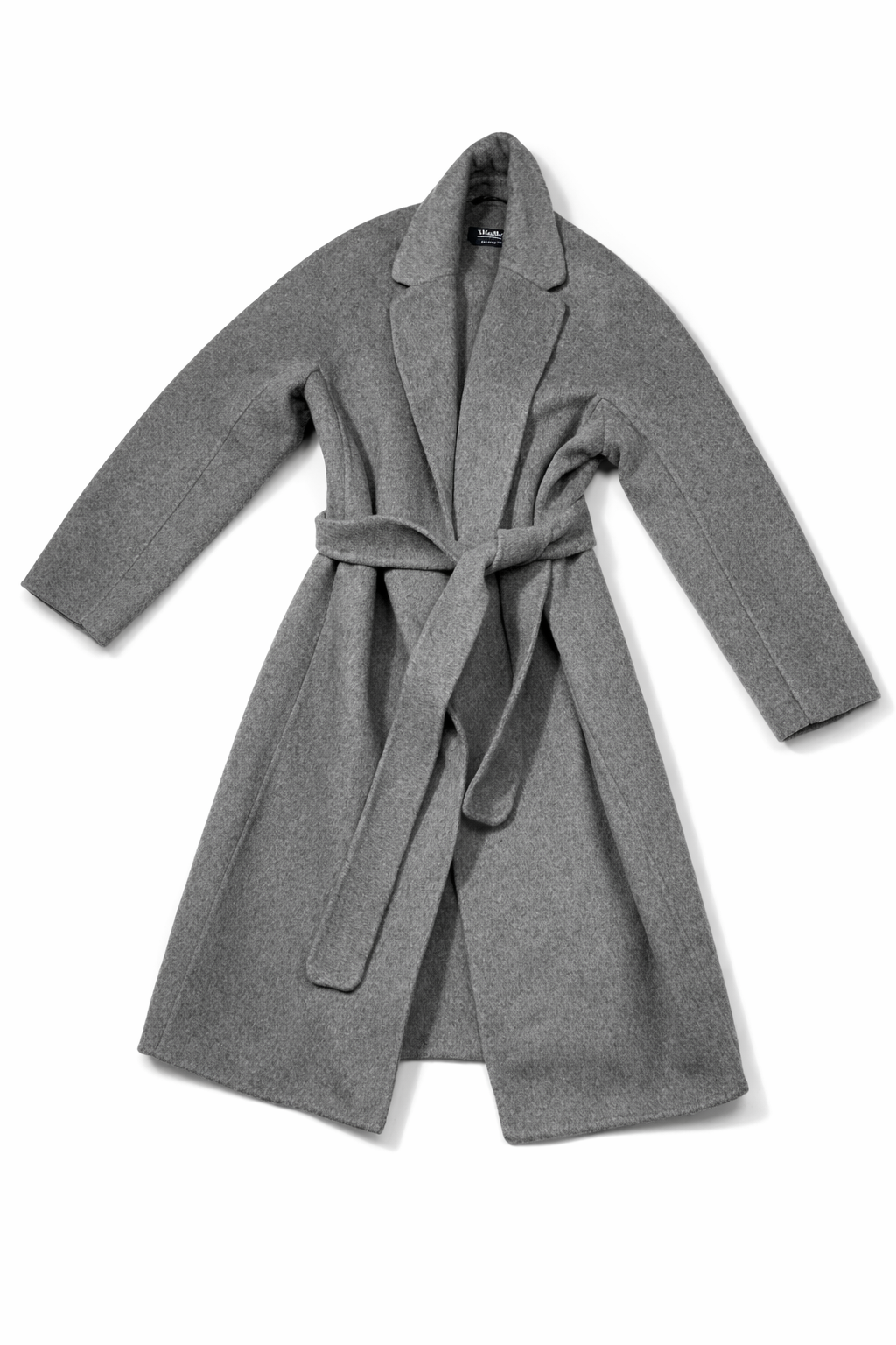 'S by Max Mara Grey Wool & Cashmere Wrap Coat Size US 6 UK 8 F 38 ladies