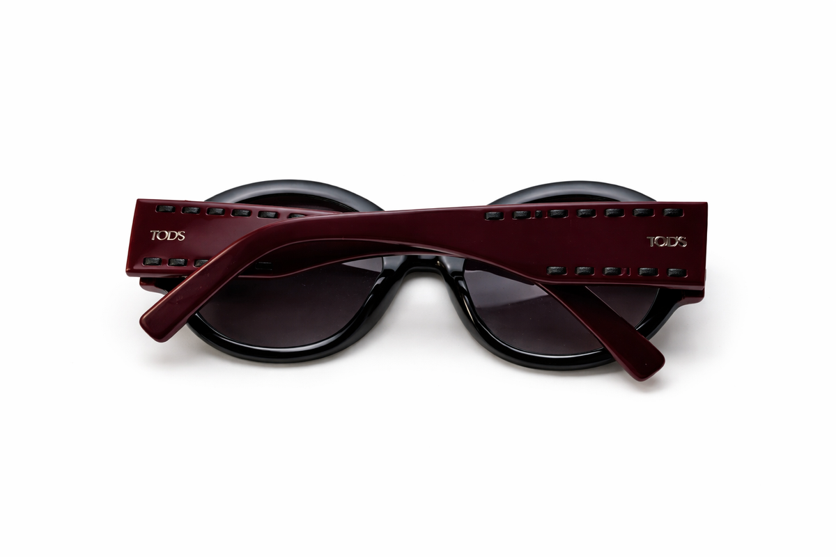 Tod's Burgundy Gradient TO 212 Round Oversized Sunglasses ladies