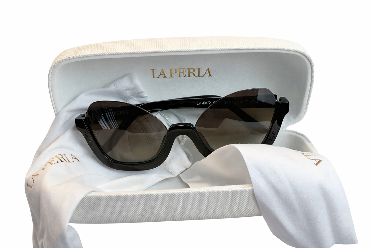 La Perla Half Frames Black Sunglasses Ladies